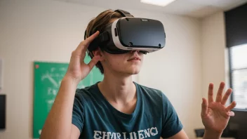 VR headset, immersivt lärande, utbildning, student, engagemang