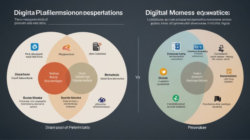 digitala plattformar, traditionella affärsmodeller, småföretag, jämförelse, fördelar, nackdelar, teknologi påverkan